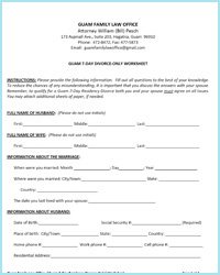 7-Day Divorce Only Worksheet 